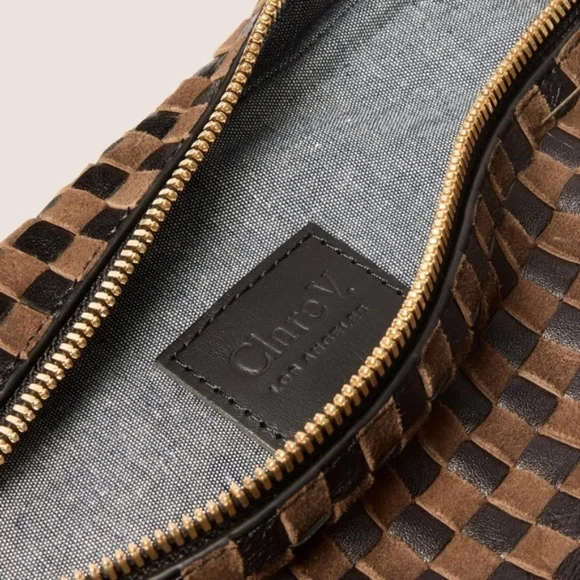 Clare V Grande Fanny Black and Brown Checkered - Picture 4 of 10